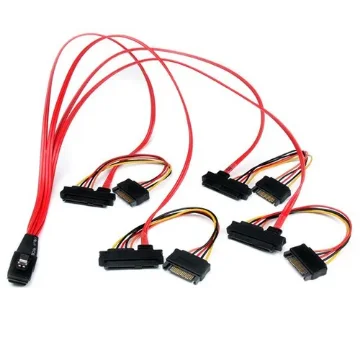 Picture of Startech.Com 50cm Internal Serial Attached Scsi Mini Sas Cable - SFF8087 To 4x SFF8482 - Sas808782p50