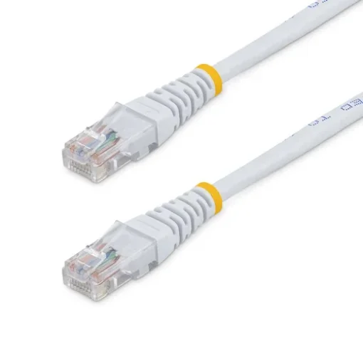 Picture of Startech.Com 15m Cat5e White Molded RJ45 Utp Cat 5e Patch Cable - 15 M Patch Cord - M45pat15mwh