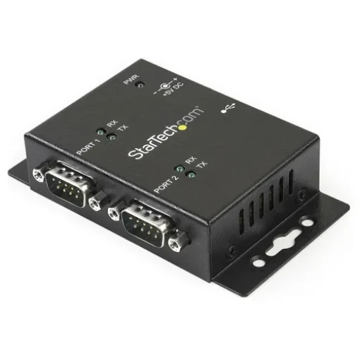 Picture of Startech.Com 2 Port Industrial Wall Mountable Usb To Serial Adapter Hub with Din Rail Clips - ICUSB2322I