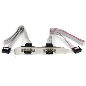 Picture of Startech.Com 2 Port 16in DB9 Serial Port Bracket To 10 Pin Header - Plate9m2p16