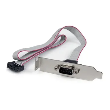Picture of Startech.Com 1 Port 16in DB9 Serial Port Bracket To 10 Pin Header - Low Profile - Plate9m16lp