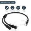 Picture of Startech.Com Slim Stereo Splitter Cable - 3.5mm Male To 2x 3.5mm Female - MUY1MFFS