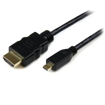 Picture of Startech.Com 50cm Micro Hdmi To Hdmi Cable with Ethernet - 4K 30Hz Video - Durable High Speed Micro Hdmi Type-D To Hdmi 1.4 Adapter Cable/Converter Cord - Uhd Hdmi Monitors/Tvs/Displays - M/M - HDADMM50CM