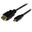 Picture of Startech.Com 1m Micro Hdmi To Hdmi Cable with Ethernet - 4K 30Hz Video - Durable High Speed Micro Hdmi Type-D To Hdmi 1.4 Adapter Cable/Converter Cord - Uhd Hdmi Monitors/Tvs/Displays - M/M - HDADMM1M