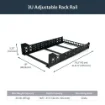 Picture of Startech.Com 3U Fixed 19" Adjustable Depth Universal Server Rack Rails - UNIRAILS3U