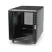 Picture of Startech.Com 4-Post 12U Server Rack Cabinet, Lockable 19" Data Rack Cabinet for Computer / Av / It Equipment, Office / Home Network Rack with Casters & Adjustable Mounting Rails - RK1236BKF