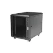 Picture of Startech.Com 4-Post 12U Server Rack Cabinet, Lockable 19" Data Rack Cabinet for Computer / Av / It Equipment, Office / Home Network Rack with Casters & Adjustable Mounting Rails - RK1236BKF