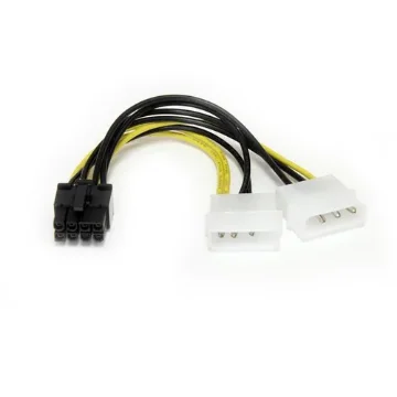 Picture of Startech.Com 6in LP4 To 8 Pin Pci Express Video Card Power Cable Adapter - Lp4pciex8adp
