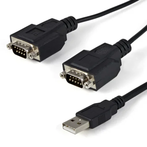 Picture of Startech.Com 6ft (1.8m) 2-Port Ftdi Usb To Serial RS232 Adapter Cable with Com Retention, Usb To RS232 Adapter - Taa - ICUSB2322F