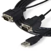 Picture of Startech.Com 6ft (1.8m) 2-Port Ftdi Usb To Serial RS232 Adapter Cable with Com Retention, Usb To RS232 Adapter - Taa - ICUSB2322F