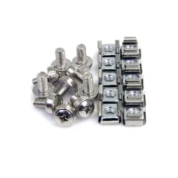 Picture of Startech.Com 100 Pkg M6 Mounting Screws and Cage Nuts for Server Rack Cabinet - CABSCREWM62