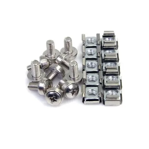 Picture of Startech.Com 100 Pkg M6 Mounting Screws and Cage Nuts for Server Rack Cabinet - CABSCREWM62