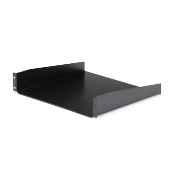 Picture of Startech.Com 2U Server Rack Shelf - Universal Rack Mount Cantilever Shelf for 19" Network Equipment Rack & Cabinet - Heavy Duty Steel – Weight Capacity 44lb/20kg - 16" Deep Tray, Black - Cabshelf