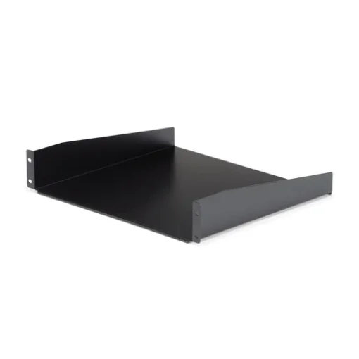 Picture of Startech.Com 2U Server Rack Shelf - Universal Rack Mount Cantilever Shelf for 19" Network Equipment Rack & Cabinet - Heavy Duty Steel – Weight Capacity 44lb/20kg - 16" Deep Tray, Black - Cabshelf