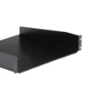 Picture of Startech.Com 2U Server Rack Shelf - Universal Rack Mount Cantilever Shelf for 19" Network Equipment Rack & Cabinet - Heavy Duty Steel – Weight Capacity 44lb/20kg - 16" Deep Tray, Black - Cabshelf