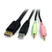 Picture of Startech.Com 6ft 4-In-1 Usb Displayport Kvm Switch Cable W/ Audio & Microphone - Dp4n1usb6