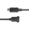 Picture of Startech.Com 3ft (1m) Panel Mount Displayport Cable - 4K X 2K - Displayport 1.2 Extension Cable Male To Female - Dp Video Extender Cord with Panel Mount Dp Connector - Dp Monitor Cable - DPPNLFM3