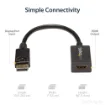 Picture of Startech.Com Displayport To Hdmi Adapter - Dp 1.2 To Hdmi Video Converter 1080p - Dp To Hdmi Monitor/Tv/Display Cable Adapter Dongle - Passive Dp To Hdmi Adapter - Latching Dp Connector - Dp2hdmi2