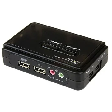 Picture of Startech.Com 2 Port Black Usb Kvm Switch Kit with Audio and Cables - SV211KUSB