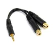 Picture of Startech.Com 6in Stereo Splitter Cable - 3.5mm Male To 2x 3.5mm Female - MUY1MFF