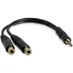 Picture of Startech.Com 6in Stereo Splitter Cable - 3.5mm Male To 2x 3.5mm Female - MUY1MFF