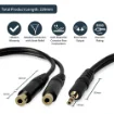 Picture of Startech.Com 6in Stereo Splitter Cable - 3.5mm Male To 2x 3.5mm Female - MUY1MFF