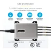 Picture of Startech.Com 4-Port Multi-Device Usb-C Charger, 240W Total, Single Port 140W Epr, Pd 3.1, Screw Locking Ports, Boardrooms, Bracket Incl. for Surface Mounting - 424DEU-USB-C-CHARGER