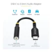 Picture of Startech.Com 5in (12.7cm) Usb-C To 3.5mm Trrs Headphone/Headset Jack Audio Adapter, Usb Type-C Aux Dongle, 32-Bit Dac, Supports Usb-C/Thunderbolt, Laptop/Phone/Tablet - USBCAUDIO2