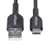 Picture of Startech.Com 3ft (1m) Usb-A To Usb-C Charging Cable, Charge & Sync, 3A, Usb 2.0, Tpe Jacket - Black Usb Charging Cord - Usb2ac1mnc