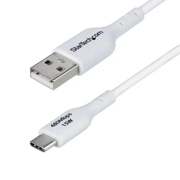 Picture of Startech.Com 3ft (1m) Usb-A To Usb-C Charging Cable, Charge & Sync, 3A, Usb 2.0, Tpe Jacket - White Usb Charging Cord - Usb2ac1mncwhe