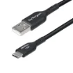 Picture of Startech.Com 3m (9.8ft) Usb-A To Usb-C Charging Cable, Charge & Sync, 3A, Usb 2.0, Tpe Jacket - Black Usb Charging Cord - Usb2ac3mnc