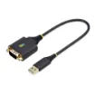 Picture of Startech.Com 1ft (30cm) Usb To Serial Adapter Cable, Com Retention, Interchangeable Nuts/Screws, Usb-A To DB9 RS232, Ftdi Ic, Esd Protection, Windows/Macos/Linux - 1P1ffc-Usb-Serial