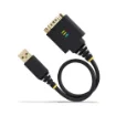 Picture of Startech.Com 1ft (30cm) Usb To Serial Adapter Cable, Com Retention, Interchangeable Nuts/Screws, Usb-A To DB9 RS232, Ftdi Ic, Esd Protection, Windows/Macos/Linux - 1P1ffc-Usb-Serial