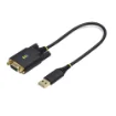 Picture of Startech.Com 1ft (30cm) Usb To Null Modem Serial Adapter Cable, Com Retention, Ftdi, Usb-A To DB9 RS232, Interchangeable DB9 Nuts/Screws, Windows/Macos/Linux - 1P1ffcn-Usb-Serial