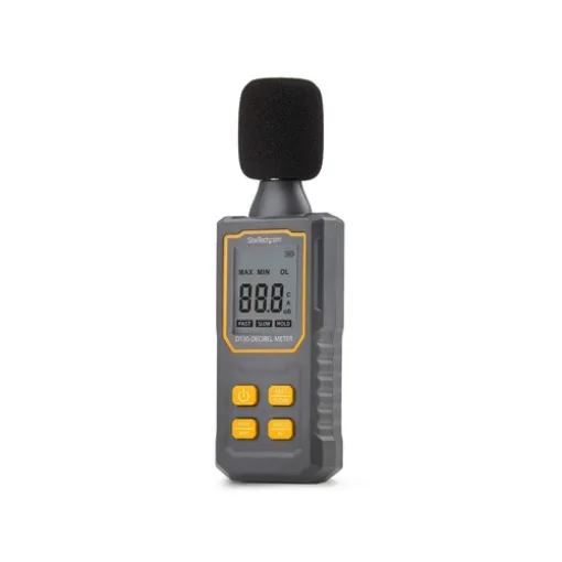 Picture of Startech.Com Handheld Digital Sound Meter W/Large Lcd, Noise/Decibel Level Reader for Server Room/Office, Audio Monitor, 30-130dBA Range, Accurate Min/Max Readings - D130-DECIBEL-METER