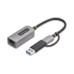 Picture of Startech.Com 2.5GbE Usb-C To Ethernet Adapter with Usb-A Converter, Nbase-T Nic, Usb 3.0 Type-C 2.5/1G Multi Speed Network, Thunderbolt Compatible, Windows & Mac - U2GA-USB-C-ETHERNET