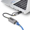 Picture of Startech.Com 2.5GbE Usb-C To Ethernet Adapter with Usb-A Converter, Nbase-T Nic, Usb 3.0 Type-C 2.5/1G Multi Speed Network, Thunderbolt Compatible, Windows & Mac - U2GA-USB-C-ETHERNET