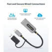 Picture of Startech.Com 2.5GbE Usb-C To Ethernet Adapter with Usb-A Converter, Nbase-T Nic, Usb 3.0 Type-C 2.5/1G Multi Speed Network, Thunderbolt Compatible, Windows & Mac - U2GA-USB-C-ETHERNET