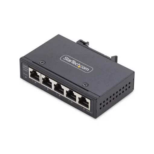 Picture of Startech.Com 5-Port Unmanaged Industrial Network Switch, 100/1000 Ethernet, Din Rail/Wall-Mountable, Rugged IP30 Gigabit Switch, -40F-167F, 9~60V Dc, Taa Compliant - I51G-ETHERNET-SWITCH