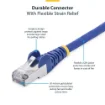 Picture of Startech.Com 1m Blue CAT8 Ethernet Cable, Snagless RJ45, 25G/40G, 2000MHz, 100W Poe++, S/Ftp, 26AWG Pure Bare Copper Wire, Lszh, Shielded Network Patch Cord W/Strain Reliefs, Fluke Channel Tested - NLBL-1M-CAT8-PATCH