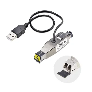 Picture of Startech.Com Gigabit Fiber To RJ45 Ethernet Media Converter Dongle, Optical Singlemode 10km/Multimode 800m, Usb Powered, Compact Design, Metal Housing, Micro Mini, Taa - D01ml55u-Fiber-Media