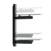 Picture of Startech.Com Dual Floating Wall-Mounted Av Shelves, Adjustable Height Shelf for Under Tv, Organize A/V Equipment on Black Tempered Glass Shelves - 2B-WALL-MOUNT-SHELF