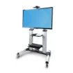 Picture of Startech.Com Rolling Tv Cart/Stand on Wheels for 60-100inch Flat Screens Up To 220lb (100kg), Height Adjustment Via Hand Crank, Mobile/Portable Trolley Mount - 1110C-MOBILE-TV-CART
