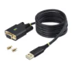 Picture of Startech.Com 6.6ft (2m) Usb To Null Modem Serial Adapter Cable, Com Retention, Ftdi, Usb-A To DB9 RS232, Interchangeable DB9 Screws/Nuts, Windows/Macos/Linux - 1P6ffcn-Usb-Serial