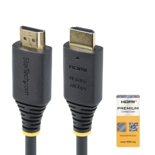 Picture of Startech.Com 2m (6.6ft) Premium Certified High Speed Hdmi Cable, 4K 60Hz/1440p 144Hz, HDR10/HDCP 2.2/Arc, 18Gbps, Uhd Hdmi 2.0 Cord for Tv/Monitor/Display, Tpe Jacket - HDMI2-CABLE-4K60-2M