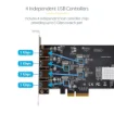 Picture of Startech.Com 4-Port Usb Pcie Card, Usb 3.2 5Gbps, Pci Express Expansion Card with 4x Independent Usb Controllers, 4x Usb-A Ports, Windows/Macos/Linux - P5q4a-Usb-Card