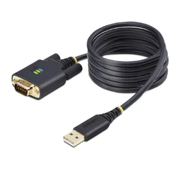 Picture of Startech.Com 6.6ft (2m) Usb To Serial Adapter Cable, Com Retention, Interchangeable Screws/Nuts, Usb-A To DB9 RS232, Ftdi Ic, Esd Protection, Windows/Macos/Linux - 1P6ffc-Usb-Serial