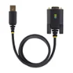 Picture of Startech.Com 6.6ft (2m) Usb To Serial Adapter Cable, Com Retention, Interchangeable Screws/Nuts, Usb-A To DB9 RS232, Ftdi Ic, Esd Protection, Windows/Macos/Linux - 1P6ffc-Usb-Serial