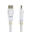 Picture of Startech.Com 10ft (3m) White Vesa Certified Displayport 1.2 Cable, 4K 60Hz, 21.6Gbps, Latching Dp Connectors, Dp 1.2 Displayport Cable, Dp Monitor Cord, M/M - DP12-CABLE-10FTW