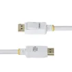 Picture of Startech.Com 10ft (3m) White Vesa Certified Displayport 1.2 Cable, 4K 60Hz, 21.6Gbps, Latching Dp Connectors, Dp 1.2 Displayport Cable, Dp Monitor Cord, M/M - DP12-CABLE-10FTW